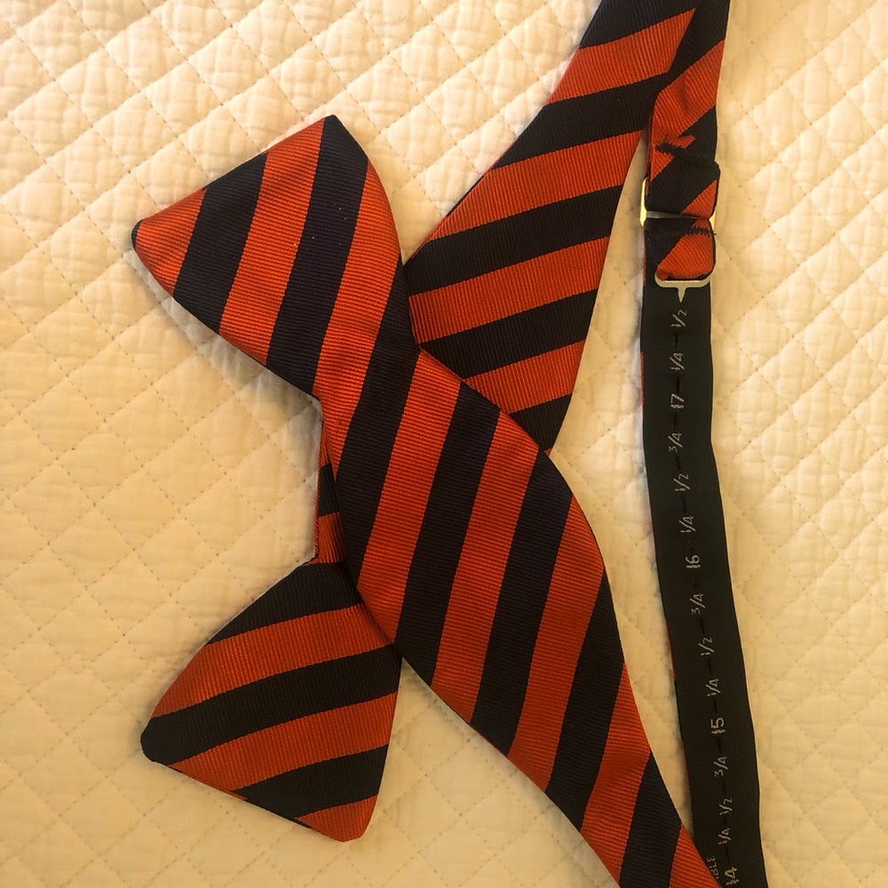 UVA colors! Orange and navy- adjustable Bow tie great condition.